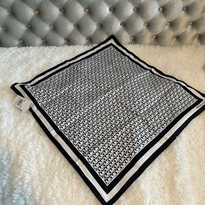 Michael Kors Black and White Logo Scarf